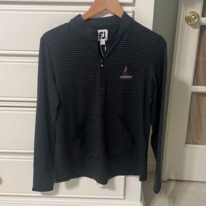 NWT Footjoy Women’s Golf Half Zip with Halloween Skeleton Embroider